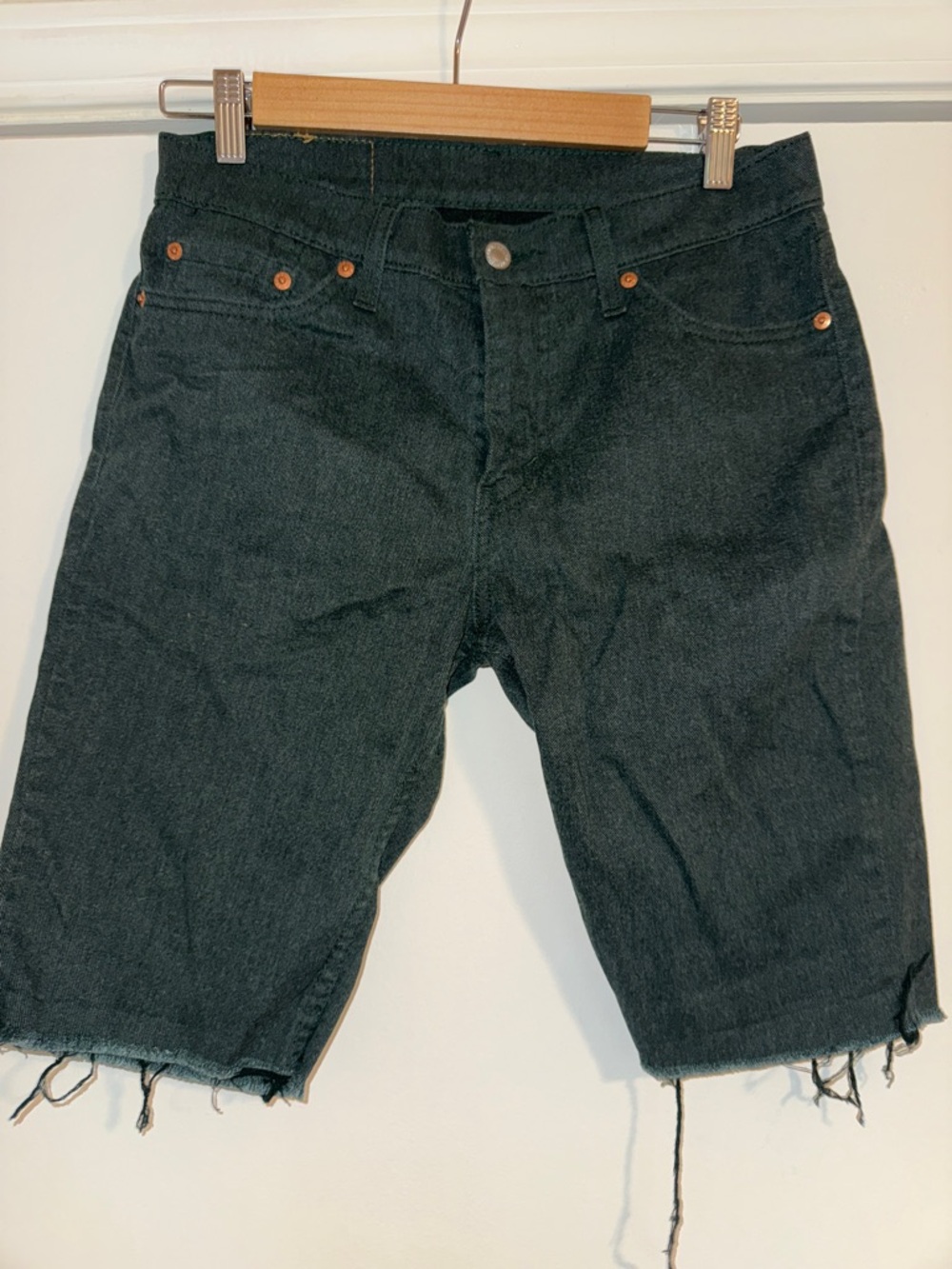 2/$20 Levi's Dark Green Denim Cutoff Jean Shorts